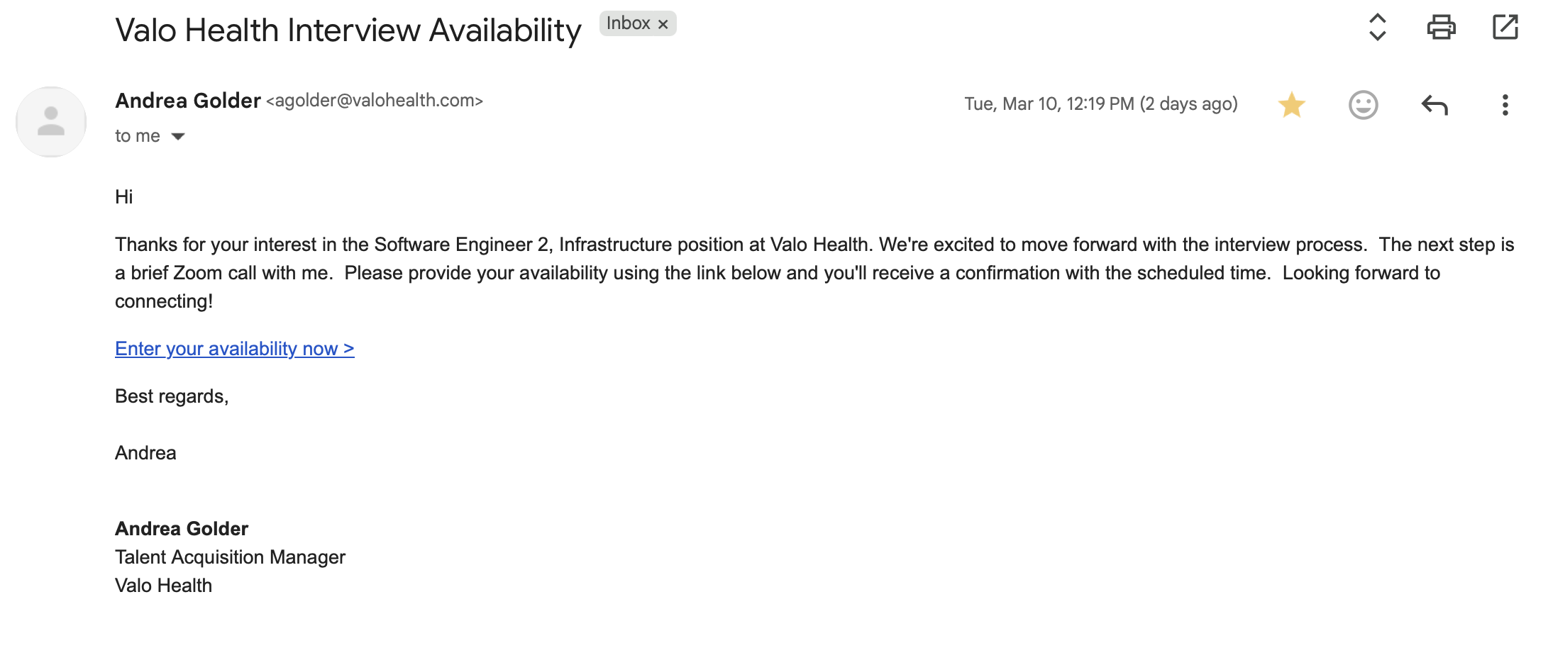 Valo Health onsite interview